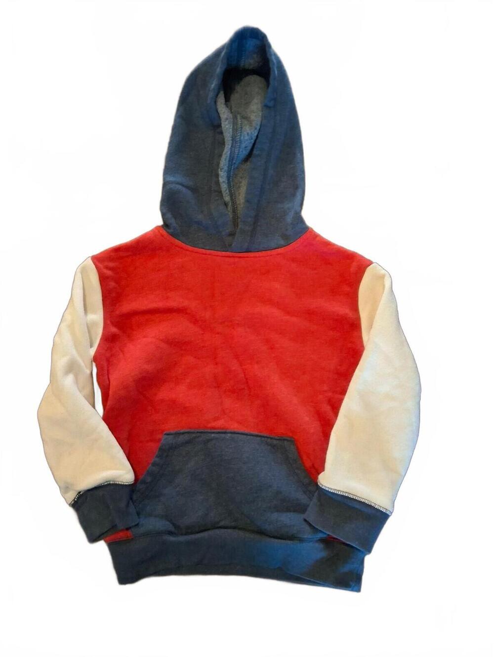 Jumping Beans Red White Blue Fleece Hoodie Sweater Boys Size 4
